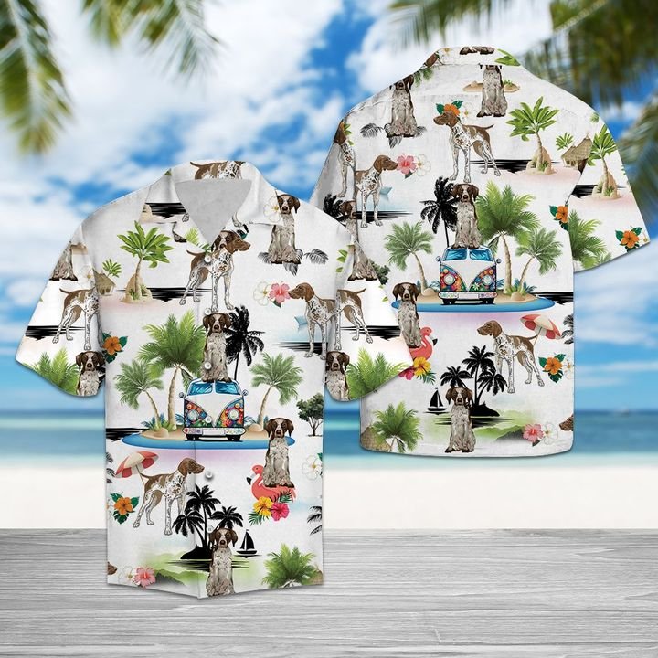 German Shorthaired Pointer Vacation Hawaiian Shirt Summer Button Up German Shorthaired Pointer Vacation Hawaiian Shirt Summer Button Up