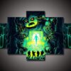 Ghostbuster 1 - Abstract 5 Panel Canvas Art Wall Decor