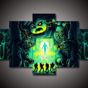 Ghostbuster 1 - Abstract 5 Panel Canvas Art Wall Decor