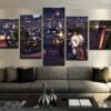 Girl Landscape - Anime 5 Panel Canvas Art Wall Decor