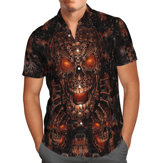 Glowing Skull Hawaiian Shirt Glowing Skull Hawaiian Shirt