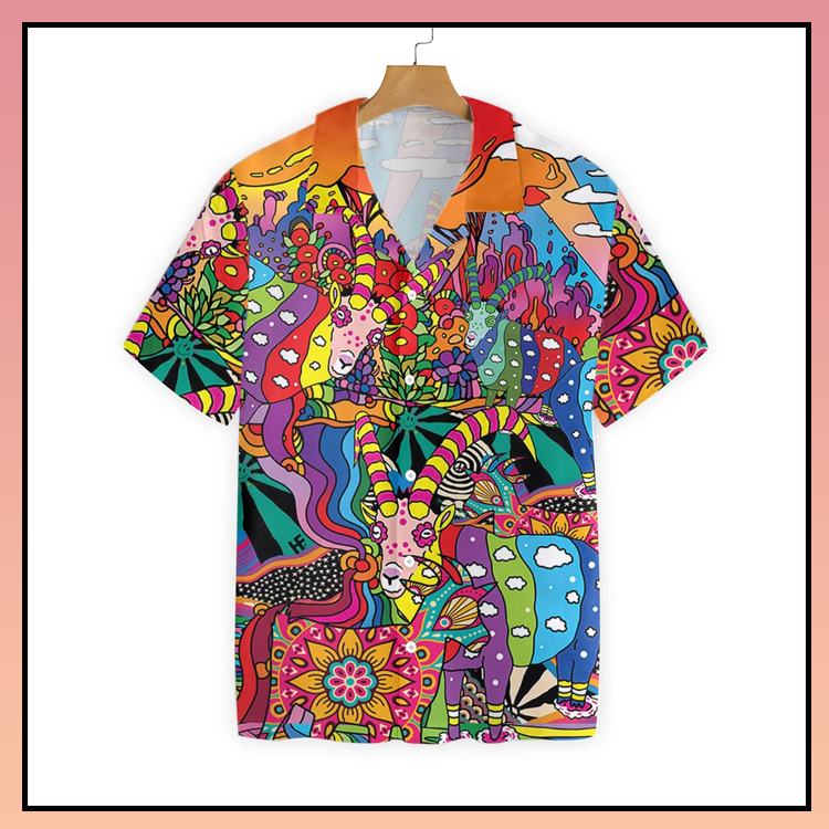 Goats Hippie Hawaiian Shirt Goats Hippie Hawaiian Shirt