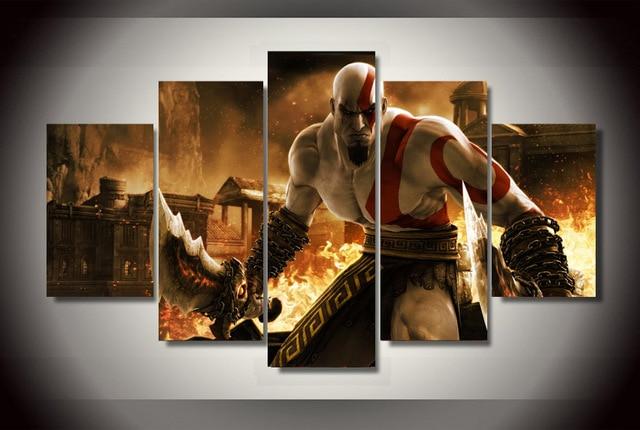 God Of War 01 - Gaming 5 Panel Canvas Art Wall Decor God Of War 01 - Gaming 5 Panel Canvas Art Wall Decor
