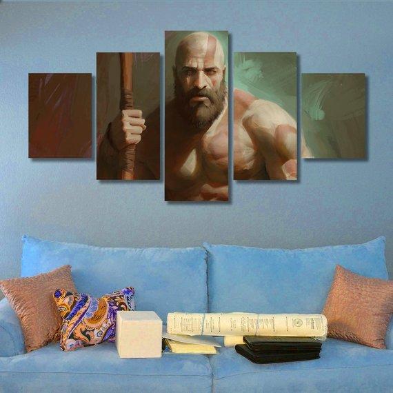 God Of War 011 - Gaming 5 Panel Canvas Art Wall Decor God Of War 011 - Gaming 5 Panel Canvas Art Wall Decor