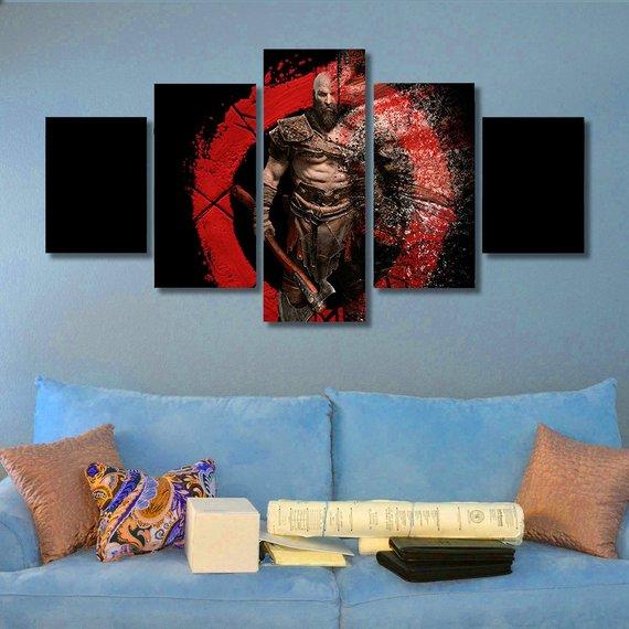 God Of War 03 - Gaming 5 Panel Canvas Art Wall Decor God Of War 03 - Gaming 5 Panel Canvas Art Wall Decor