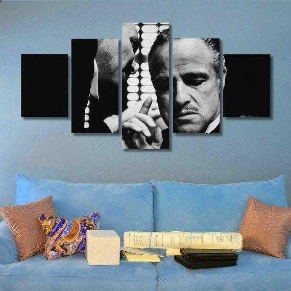 Godfather 88 - Movie 5 Panel Canvas Art Wall Decor Godfather 88 - Movie 5 Panel Canvas Art Wall Decor