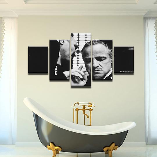 Godfather Marlon Brando - Movie 5 Panel Canvas Art Wall Decor Godfather Marlon Brando - Movie 5 Panel Canvas Art Wall Decor