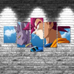 Goku 03 - Anime 5 Panel Canvas Art Wall Decor