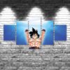 Goku 04 - Anime 5 Panel Canvas Art Wall Decor