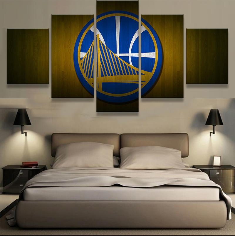 Golden State Warriors 4 - Sport 5 Panel Canvas Art Wall Decor Golden State Warriors 4 - Sport 5 Panel Canvas Art Wall Decor