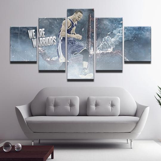 Golden State Warriors Stephen Steph Curry - Famous Person 5 Panel Canvas Art Wall Decor Golden State Warriors Stephen Steph Curry - Famous Person 5 Panel Canvas Art Wall Decor