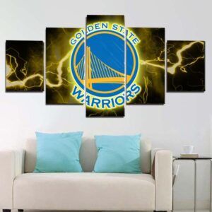 Golden State Warriors - Sport 5 Panel Canvas Art Wall Decor