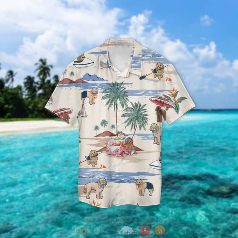 Goldendoodle Summer Beach Hawaiian Shirt Goldendoodle Summer Beach Hawaiian Shirt