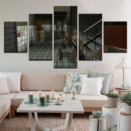 Goldeneye 007 - Gaming 5 Panel Canvas Art Wall Decor Goldeneye 007 - Gaming 5 Panel Canvas Art Wall Decor