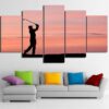 Golf 9 - Sport 5 Panel Canvas Art Wall Decor