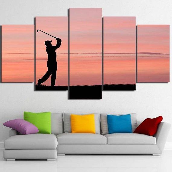 Golf 9 - Sport 5 Panel Canvas Art Wall Decor Golf 9 - Sport 5 Panel Canvas Art Wall Decor