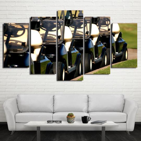 Golf Carts - Sport 5 Panel Canvas Art Wall Decor Golf Carts - Sport 5 Panel Canvas Art Wall Decor