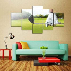 Golf Course 03 - Sport 5 Panel Canvas Art Wall Decor