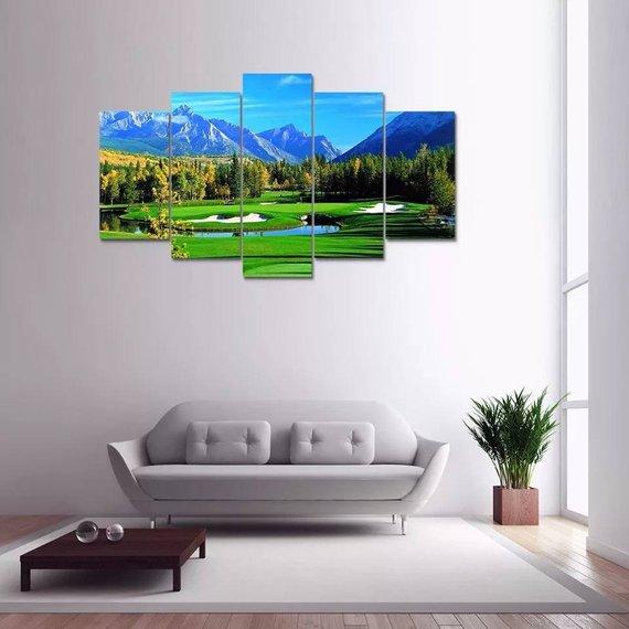 Golf Course 2 - Sport 5 Panel Canvas Art Wall Decor Golf Course 2 - Sport 5 Panel Canvas Art Wall Decor