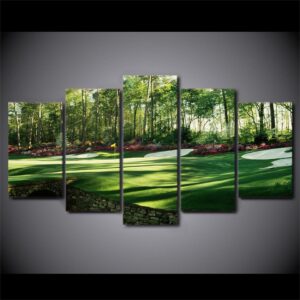 Golf Course 3 - Nature 5 Panel Canvas Art Wall Decor