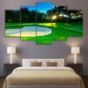 Golf Course 4 - Nature 5 Panel Canvas Art Wall Decor