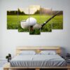 Golf Course Club Golfing - Sport 5 Panel Canvas Art Wall Decor