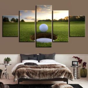 Golf Gimme Putt - Sport 5 Panel Canvas Art Wall Decor