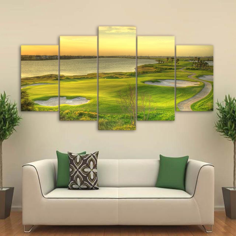 Golf Modular - Nature 5 Panel Canvas Art Wall Decor Golf Modular - Nature 5 Panel Canvas Art Wall Decor