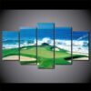 Golfing Golf Course Green - Nature 5 Panel Canvas Art Wall Decor