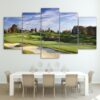 Golfing Panel Wall Art Picture Print - Nature 5 Panel Canvas Art Wall Decor