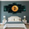 Good Crypto - Abstract 5 Panel Canvas Art Wall Decor