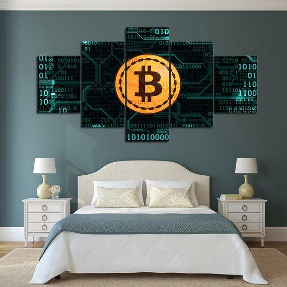 Good Crypto - Abstract 5 Panel Canvas Art Wall Decor Good Crypto - Abstract 5 Panel Canvas Art Wall Decor