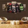 Graffiti Skateboard - Sport 5 Panel Canvas Art Wall Decor