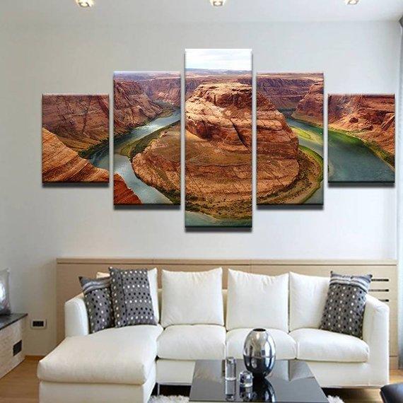 Grand Canyon Landscape - Nature 5 Panel Canvas Art Wall Decor Grand Canyon Landscape - Nature 5 Panel Canvas Art Wall Decor