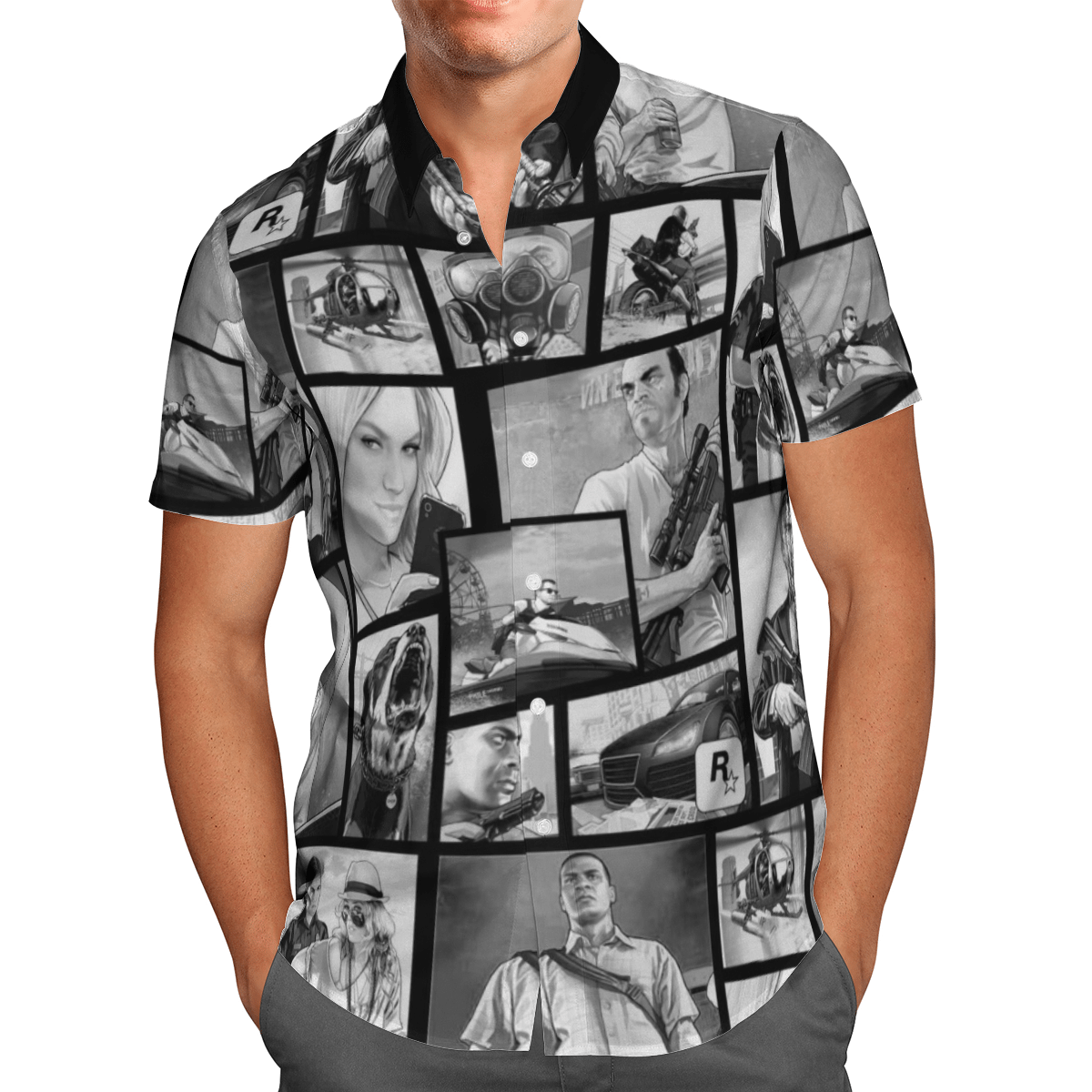 Grand Theft Auto Hawaiian Shirt Grand Theft Auto Hawaiian Shirt