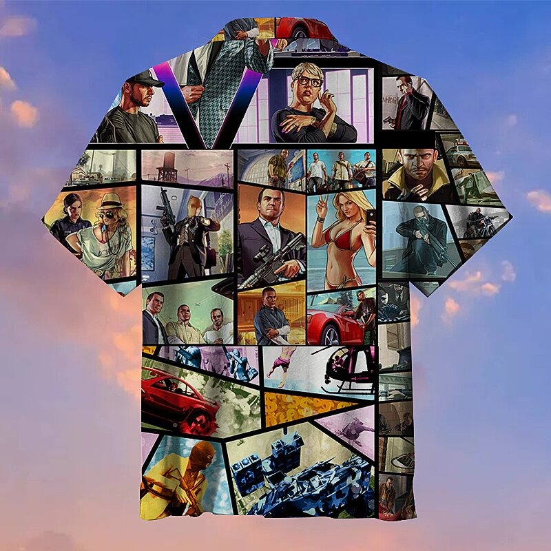 Grand Theft Auto Hawaiian Shirt Grand Theft Auto Hawaiian Shirt