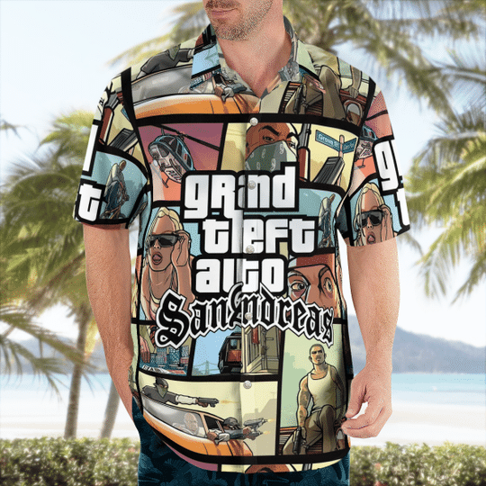 Grand Theft Auto Sananorea Hawaiian Shirt Grand Theft Auto Sananorea Hawaiian Shirt