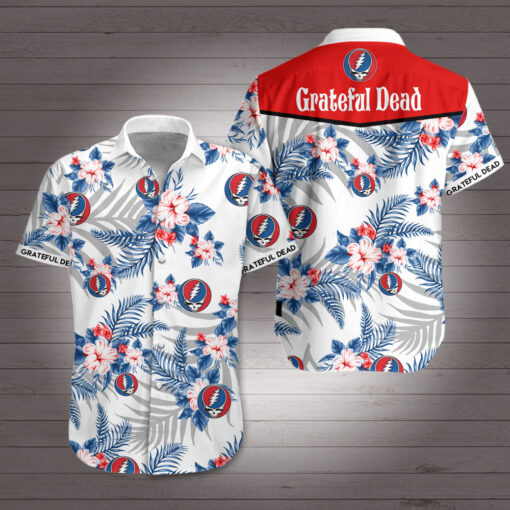 Grateful Dead Hawaiian Shirt Summer Button Up Grateful Dead Hawaiian Shirt Summer Button Up