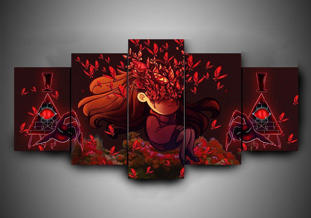 Gravity Falls 1 - Cartoon 5 Panel Canvas Art Wall Decor Gravity Falls 1 - Cartoon 5 Panel Canvas Art Wall Decor