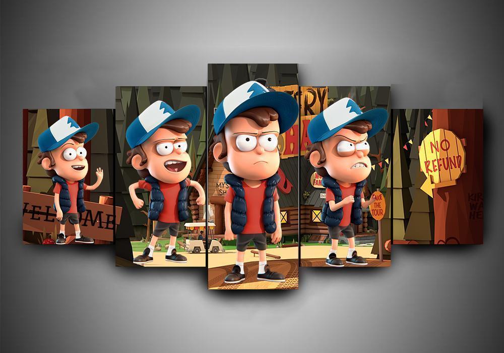 Gravity Falls 3 - Cartoon 5 Panel Canvas Art Wall Decor Gravity Falls 3 - Cartoon 5 Panel Canvas Art Wall Decor