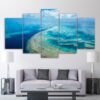 Great Barrier Reef - Nature 5 Panel Canvas Art Wall Decor