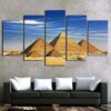 Great Pyramid Of Giza Egypt - Nature 5 Panel Canvas Art Wall Decor
