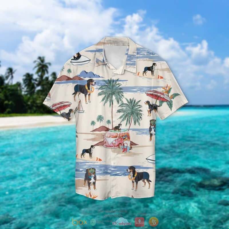 Greater Swiss Mountain Dog Summer Beach Hawaiian Shirt Greater Swiss Mountain Dog Summer Beach Hawaiian Shirt