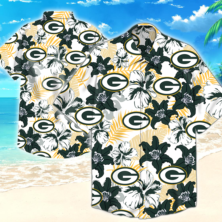 Green Bay Packers Hawaiian Shirt Summer Button Up Green Bay Packers Hawaiian Shirt Summer Button Up