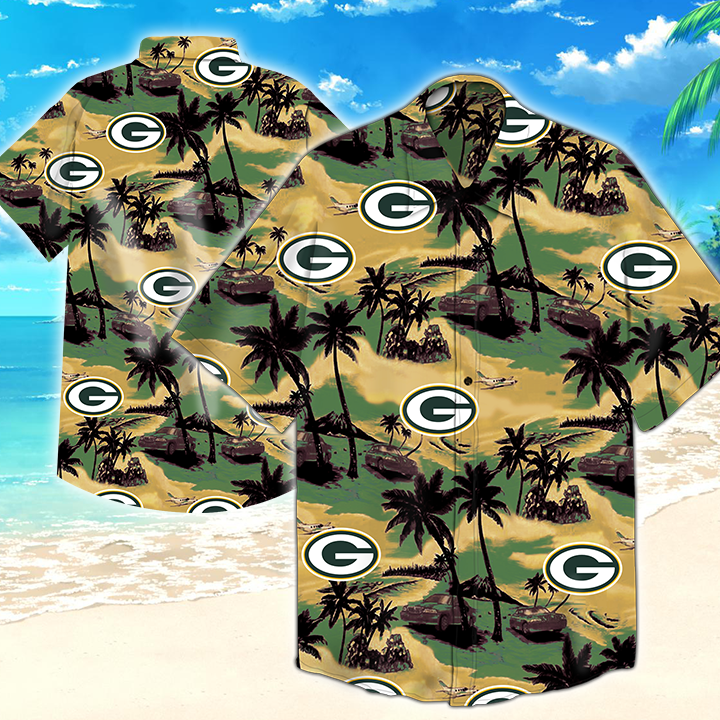 Green Bay Packers Hawaiian Shirt Summer Button Up Green Bay Packers Hawaiian Shirt Summer Button Up