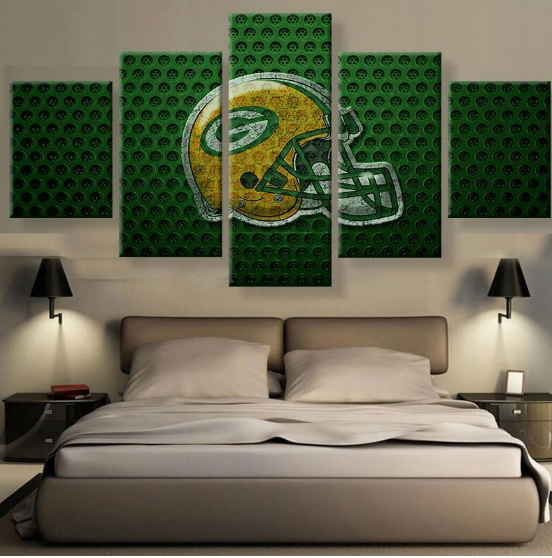 Green Bay Packers Helmet 1 - Sport 5 Panel Canvas Art Wall Decor Green Bay Packers Helmet 1 - Sport 5 Panel Canvas Art Wall Decor