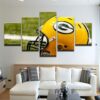 Green Bay Packers Helmet 8 - Sport 5 Panel Canvas Art Wall Decor