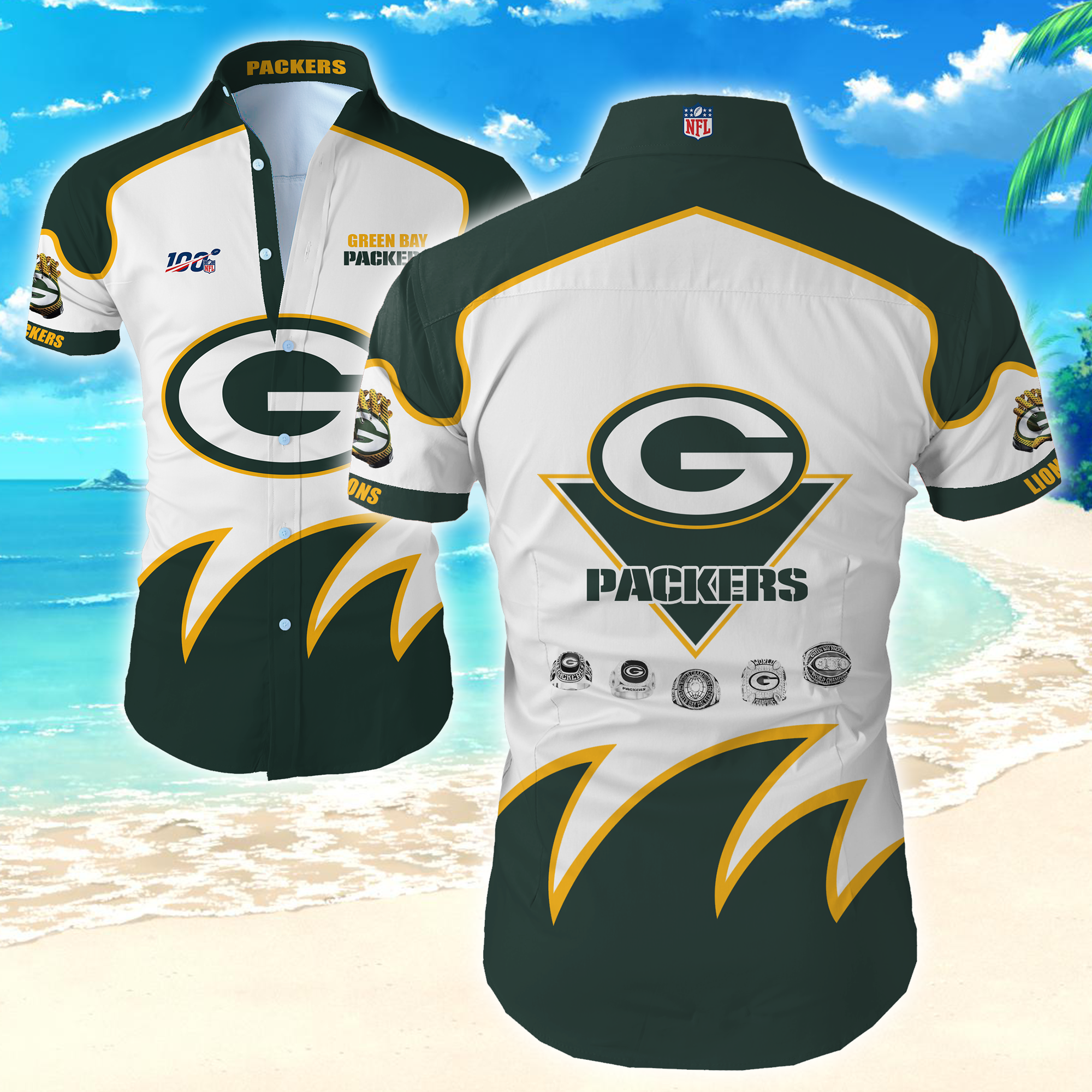 Green Bay Packers Nfl Hawaiian Shirt Summer Button Up Green Bay Packers Nfl Hawaiian Shirt Summer Button Up