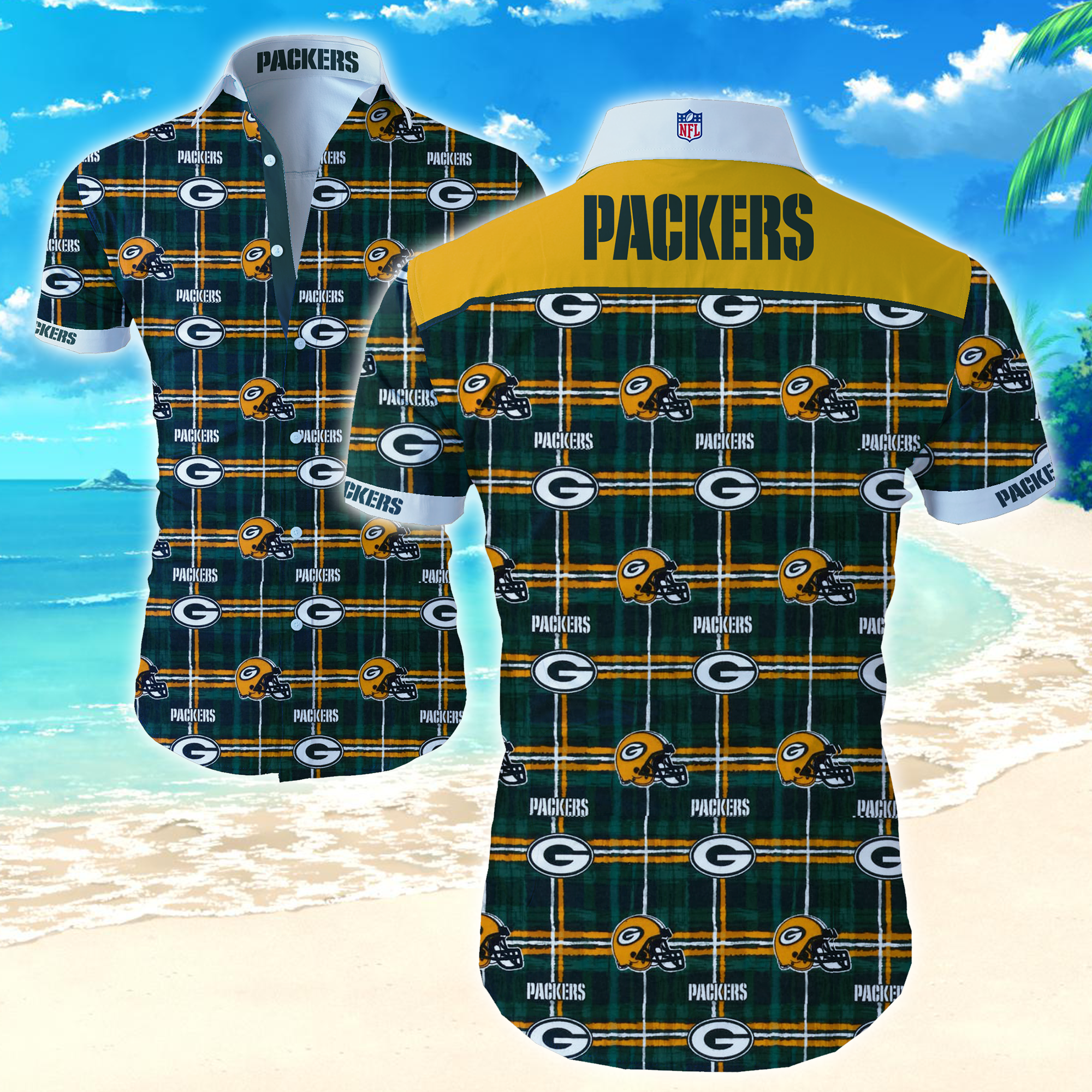 Green Bay Packers Nfl Hawaiian Shirt Summer Button Up Green Bay Packers Nfl Hawaiian Shirt Summer Button Up