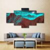 Green Cloud Mountain - Nature 5 Panel Canvas Art Wall Decor
